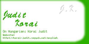 judit korai business card